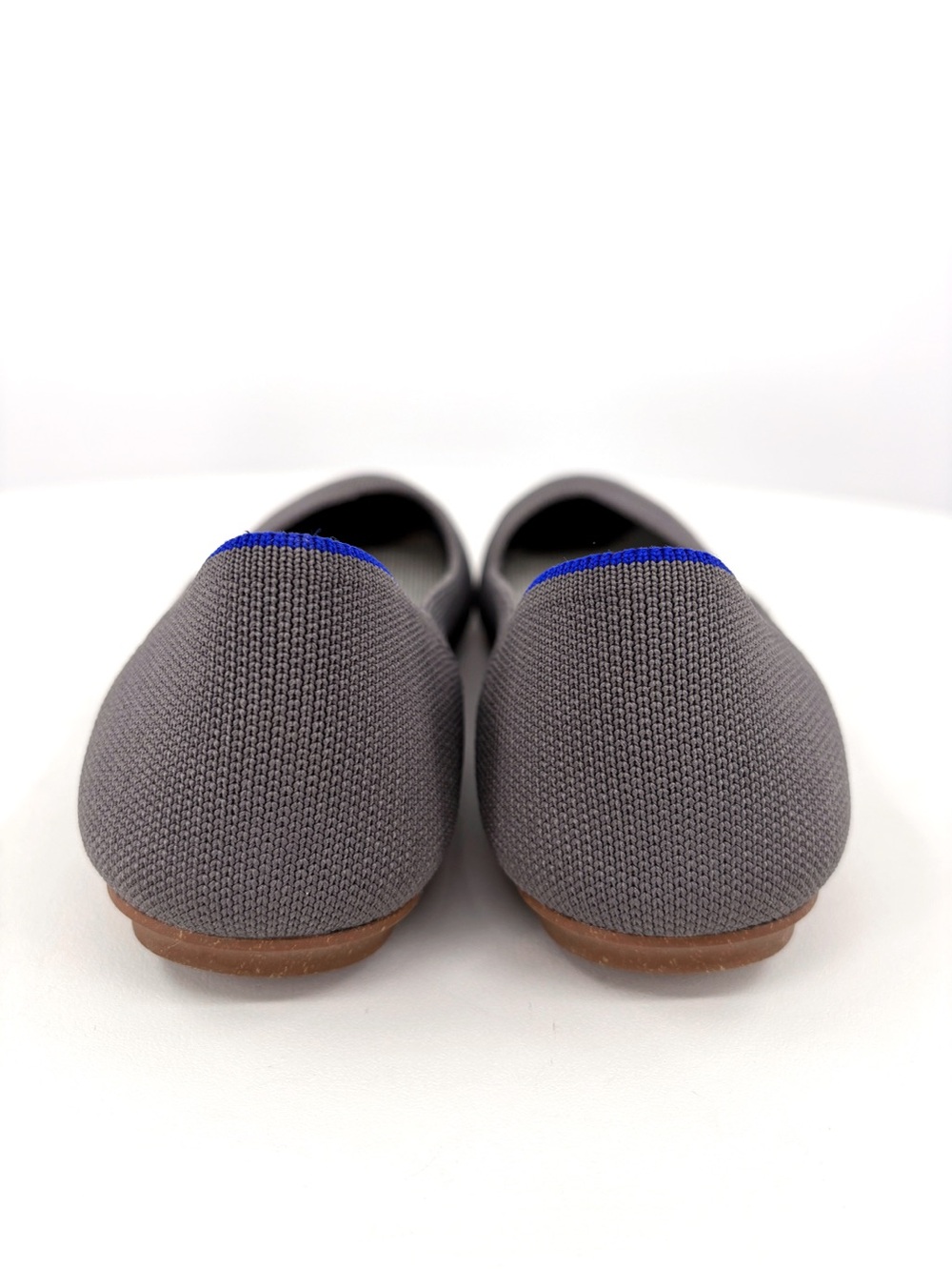 ROTHY'S The Flat Round-Toe Slip-On Knit Ballet Flats in Pebble Grey 9 - Picture 6 of 13